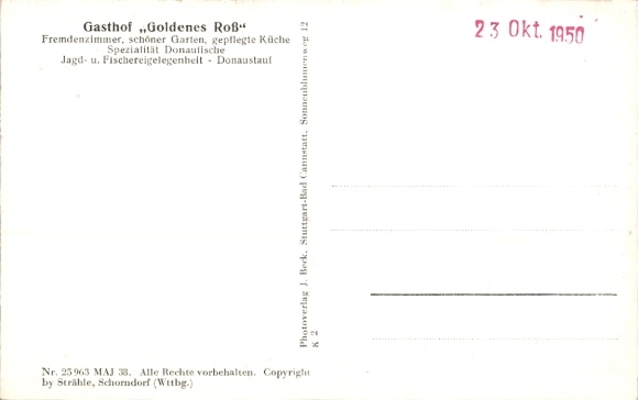 Postcard Donaustauf in der Oberpfalz, aerial photograph, Gasthof Goldenes Ross