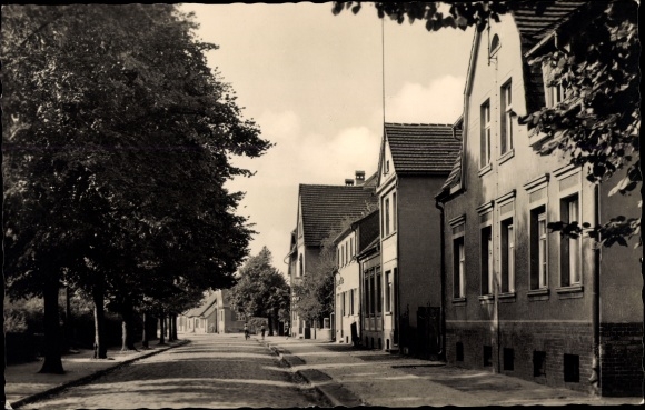 Postcard Jerichow on the Elbe, Bahnhofstrasse