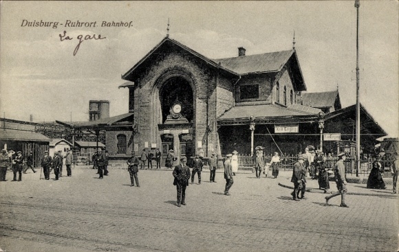 Ak Ruhrort Duisburg im Ruhrgebiet, Bahnhof