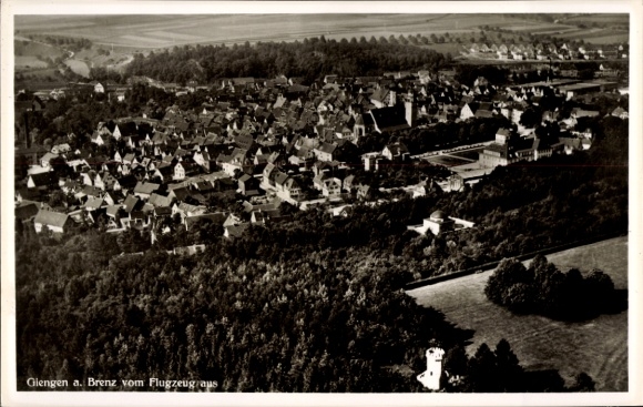 Ak Giengen an der Brenz Württemberg, Fliegeraufnahme