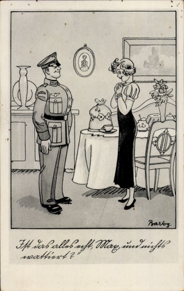 Kunstenaar Ak Barlog, Duitse Wehrmacht, Is het allemaal echt Max en niets opgevuld