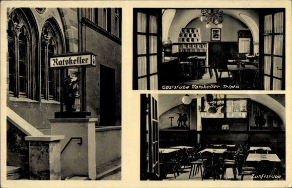 Ak Triptis in Thüringen, Ratskeller, Gaststube, Zunftstube, Inh. Wilh. Heinemann