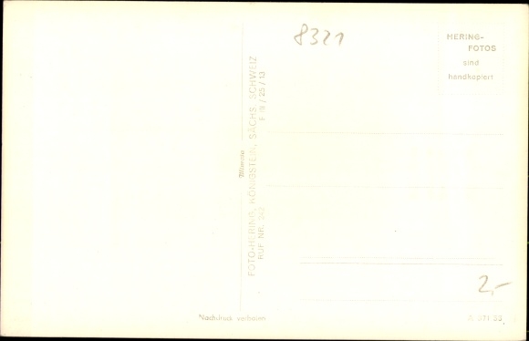 Postcard Papstdorf Gohrisch in Saxony, Pension Immenheim