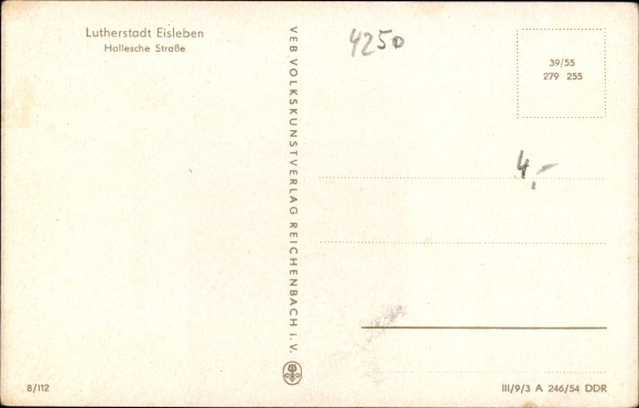 Postcard Lutherstadt Eisleben, Hallesche Strasse