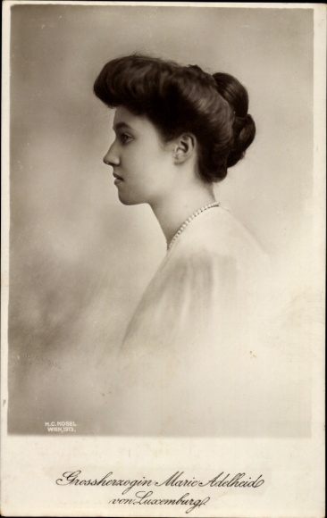 Ak Großherzogin Maria-Adelheid von Luxemburg, Marie-Adelaïde, Portrait, Profilansicht