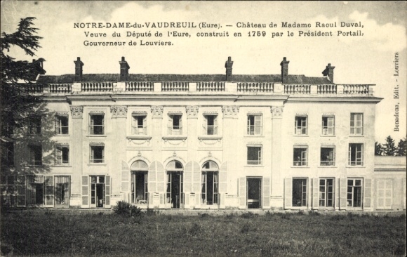 Postcard Notre-Dame du Vaudreuil Eure, Château de Madame Raoul Duval