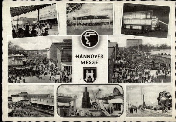 Coat of arms PC Hanover in Lower Saxony, exhibition center, Rheinstahl, visitors