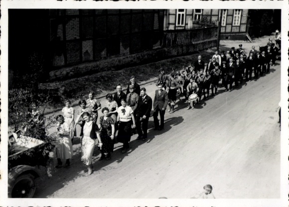 Photo Elze District Hildesheim Lower Saxony, festival, parade, 1934