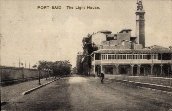 Postcard Port Said Egypt, The Lighthouse
