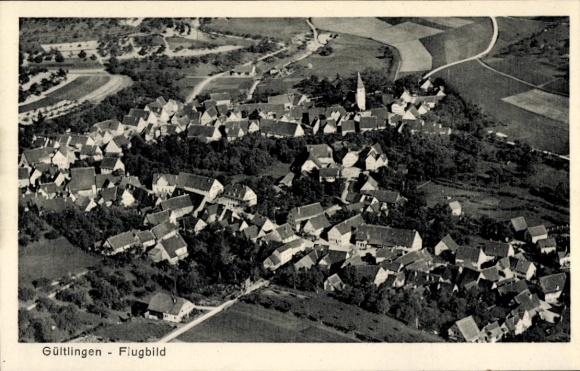 Ak Gültlingen Wildberg im Schwarzwald, Flugbild, Luftaufnahme von  ländliche Umgebung,  Architekt
