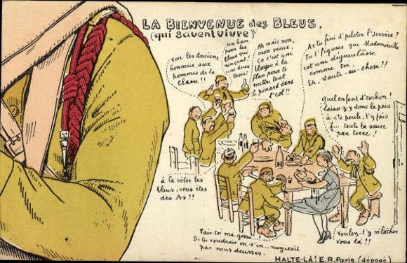 9 alte Ak Puzzle, La Vie au Régiment, unvollständig, diverse Ansichten