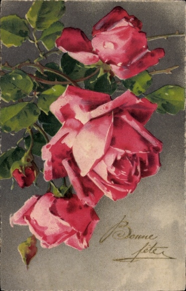 Artist Postcard Klein, Catharina, Red Roses