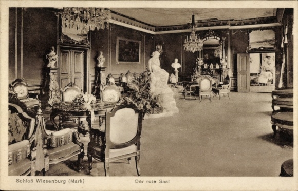 Ak Wiesenburg in der Mark, Kasteel Wiesenburg, De Rode Zaal