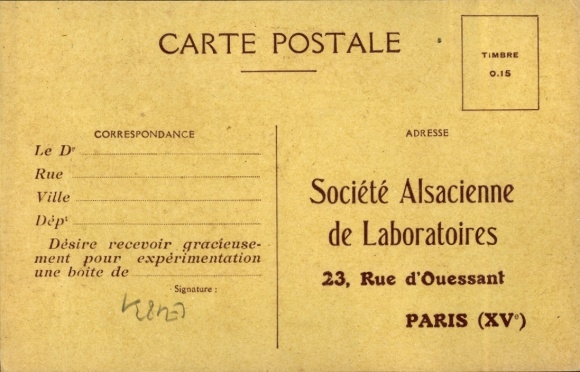 Ansichtkaart Parijs XV, Societe Alsacienne de Laboratoires