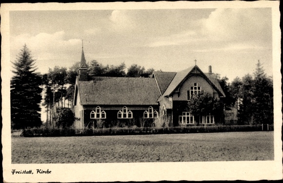 Postcard Freistatt in Lower Saxony, church