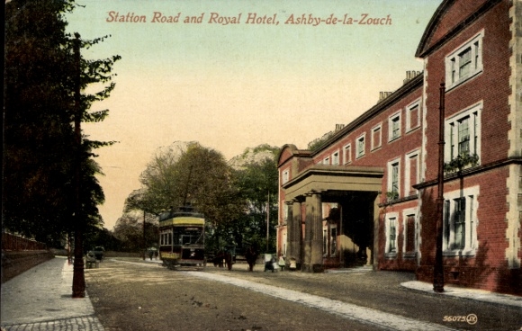 Ak Ashby de la Zouch East Midlands England, Station Road and Royal Hotel