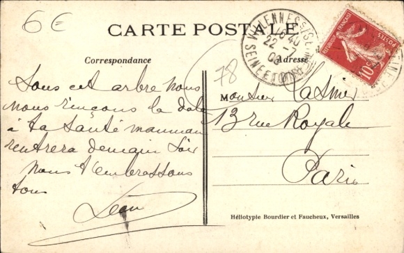 Postcard Villennes sur Seine Yvelines, Sophora en fleurs