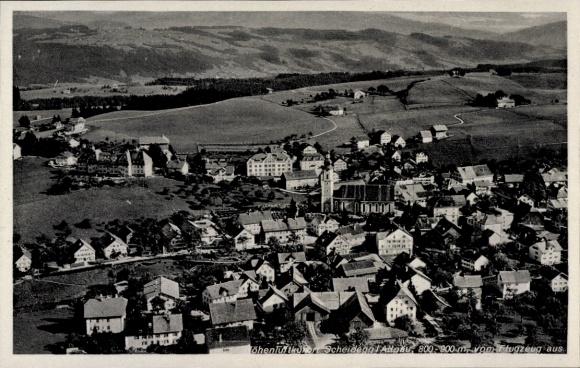 Ak Scheidegg im Allgäu Schwaben, Fliegeraufnahme