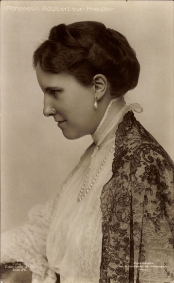 PC Princess Adalbert of Prussia, Adelheid of Saxe-Meiningen, portrait in profile, Liersch 7970