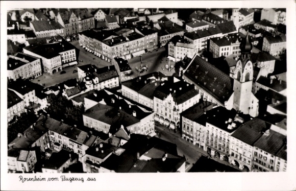 Postcard Rosenheim Upper Bavaria, aerial photograph
