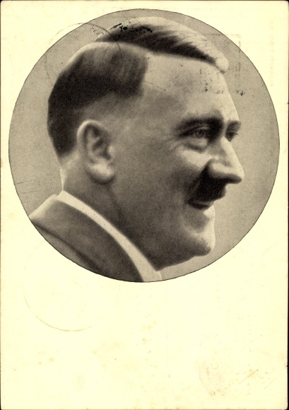Postcard Führer and Reich Chancellor Adolf Hitler, portrait, Men of the Time No. 91