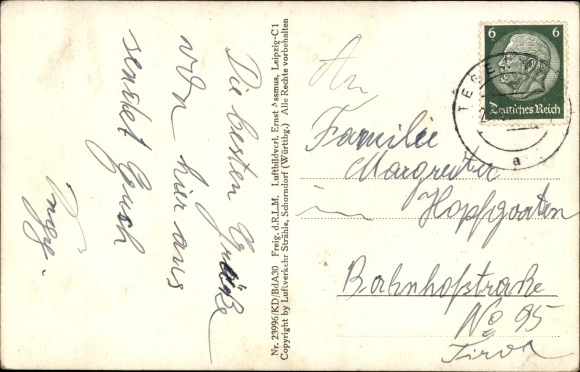 Postcard Kreuth am Tegernsee Upper Bavaria, Castle Ringberg, with Tegernsee