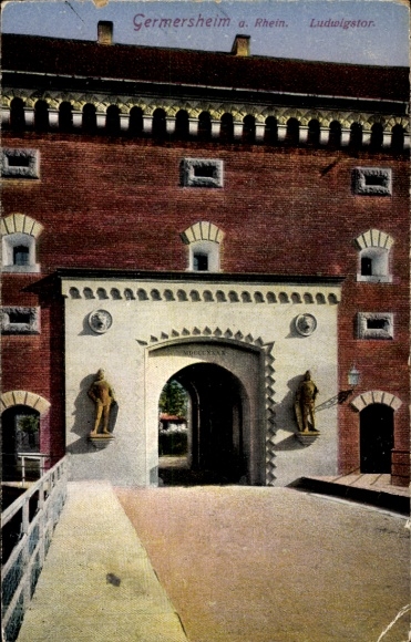 Postcard Germersheim in Rhineland Palatinate, Ludwigstor