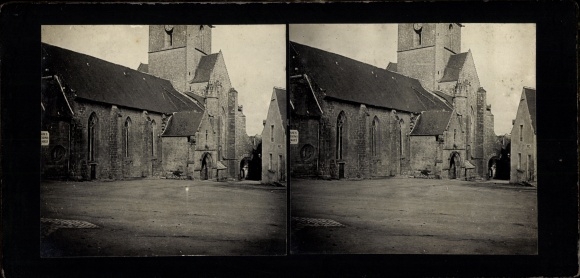 Stereo photo Quimperlé Finistère, Church of St. Michel, 1906