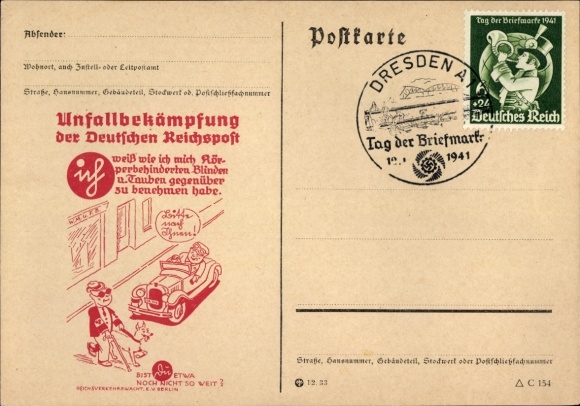 Postcard Advertising, Accident Prevention of Deutsche Post