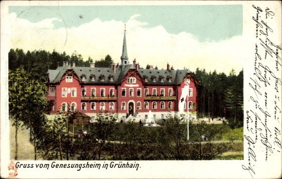 PC Grünhain Beierfeld in the Erzgebirge of Saxony, view of the convalescent home