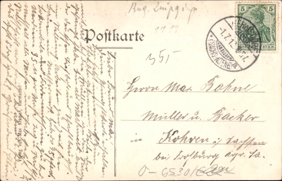 Postcard Hermsdorf in Thuringia, Gasthof Zum schwarzen Bären