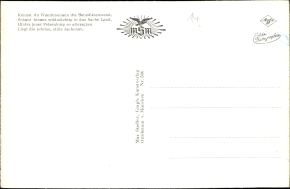 Postcard Jachenau in Oberbayern, partial view, mountain landscape