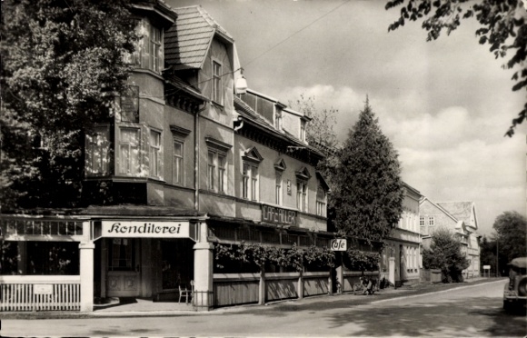 Ak Georgenthal in Thüringen, Kendilerei, LIFEHLLER, Cafe, Straßenansicht,  Architektur