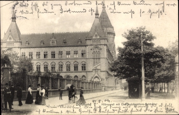 Ak Dortmund im Ruhrgebiet, Hiltropwall, Oberpostdirektionsgebäude
