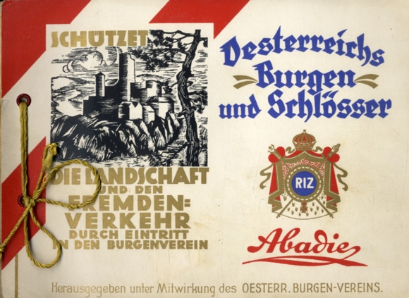 Österreichs Burgen und Schlösser II Sammelbilderalbum Abadie Zigarettenpapier, Zigarettenhülsenfabri
