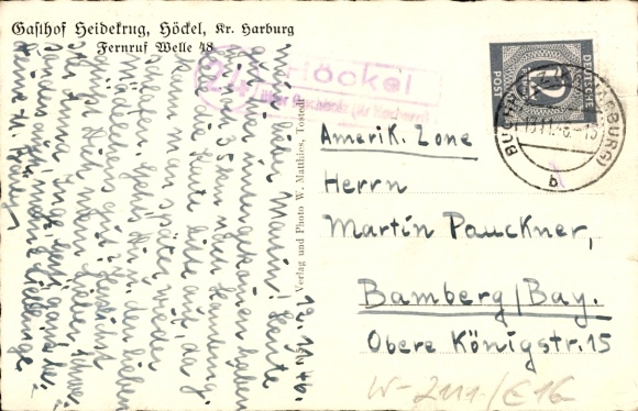 Postcard Höckel Handeloh Handorf near Tostedt in Lower Saxony, Gasthof Heidekrug