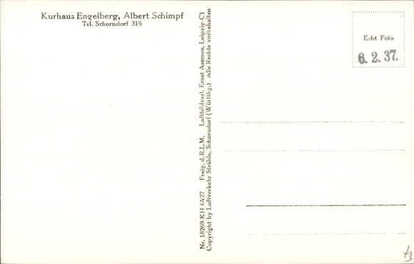 Postcard Engelberg Winterbach in Württemberg, aerial photograph, Kurhaus
