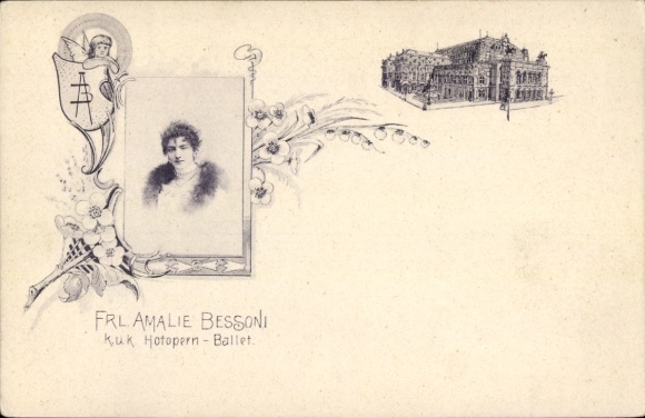 Postcard Miss Amalie Bessoni, ballet dancer of the Imperial and Royal Court Opera Vienna