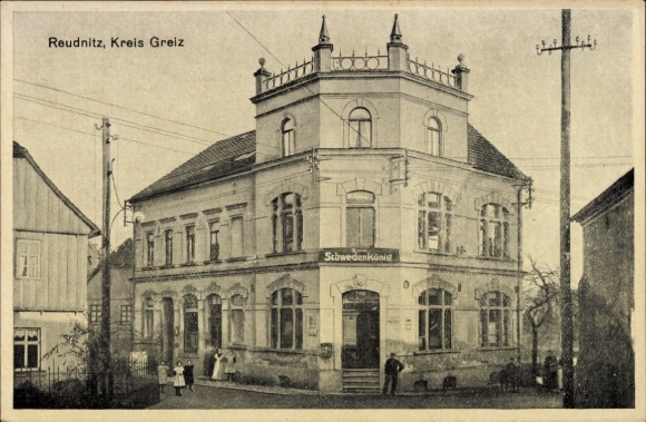 Postcard Reudnitz Mohlsdorf in Thuringia, King of Sweden