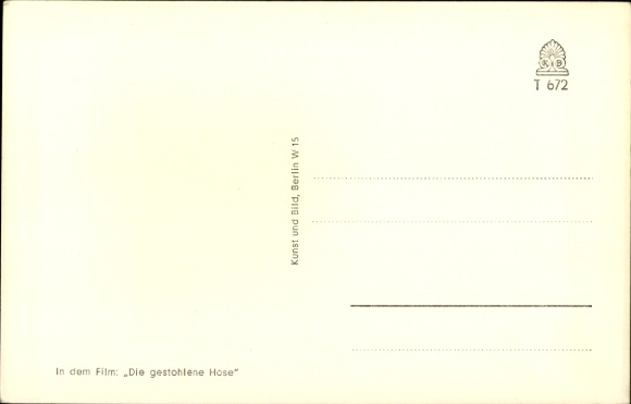 Postcard actor Joachim Brennecke, Rüdel Verlag, The day before the wedding, autograph