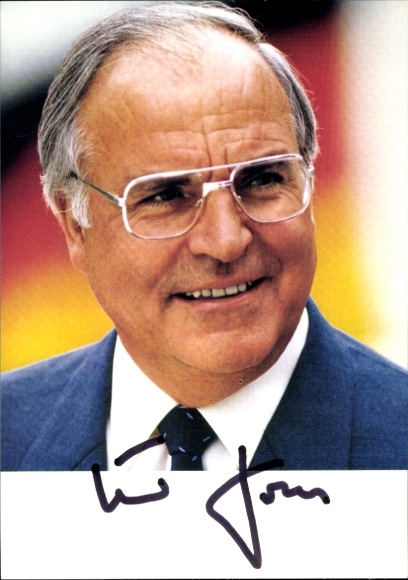 Postcard Federal Chancellor Helmut Kohl, portrait