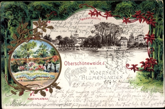 litho Berlin Köpenick Oberschoeneweide waterkant, rozenplateau