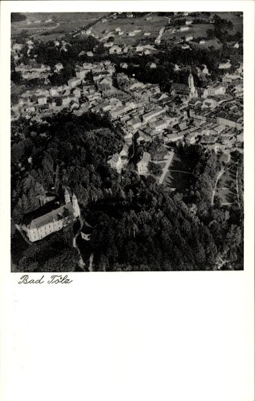 Postcard Bad Tölz in Upper Bavaria, aerial photograph