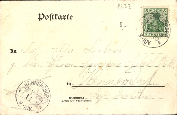 Postcard Schmiedeberg Dippoldiswalde in the Eastern Ore Mountains, view from the squirrel
