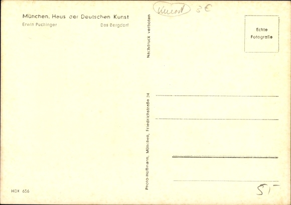 Artist PC Puchinger, Erwin, Das Bergdorf, HDK 656