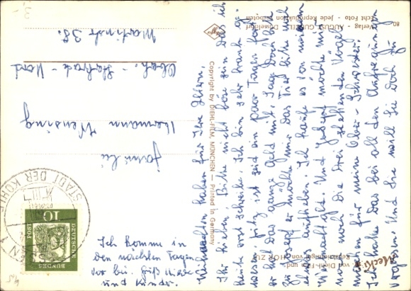 Postcard Mecki the hedgehog reads a book, Truth is not only found in wine