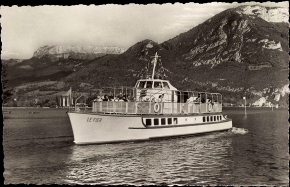 Postcard Annecy Haute Savoie, Arrival of the Fier, Le Parmelan