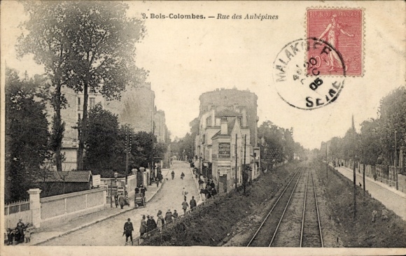 Ak Bois Colombes Hauts de Seine, Rue des Aubepines