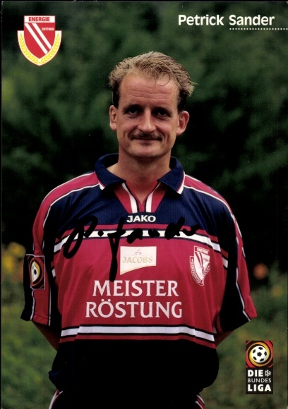 Autogrammkarte Co Trainer Petrik Sander, FC Energie Cottbus, Autogramm