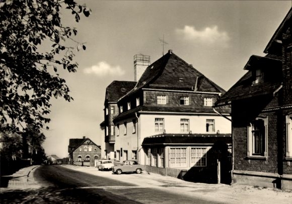 Ak Grünbach im Vogtland, Ferienheim Geschwister Scholl, Zementwerke Karsdorf, ec